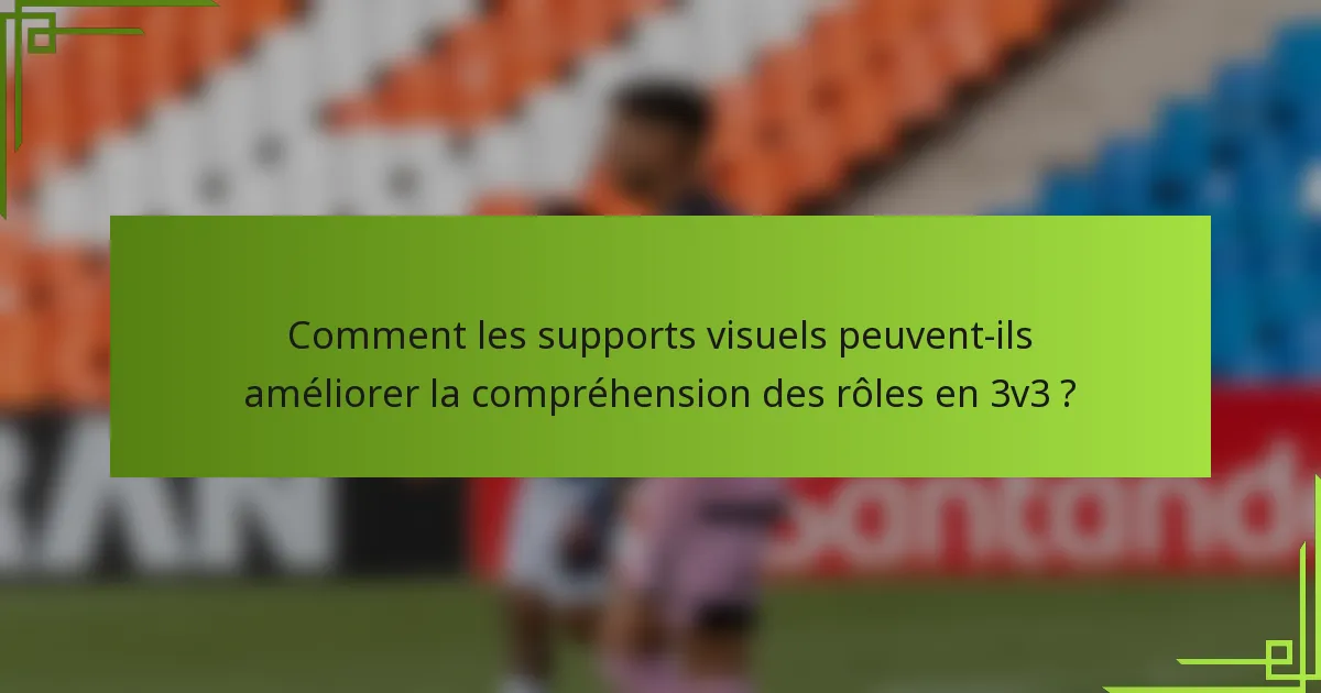 Comment les supports visuels peuvent-ils améliorer la compréhension des rôles en 3v3 ?