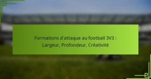 Formations d’attaque au football 3V3 : Largeur, Profondeur, Créativité